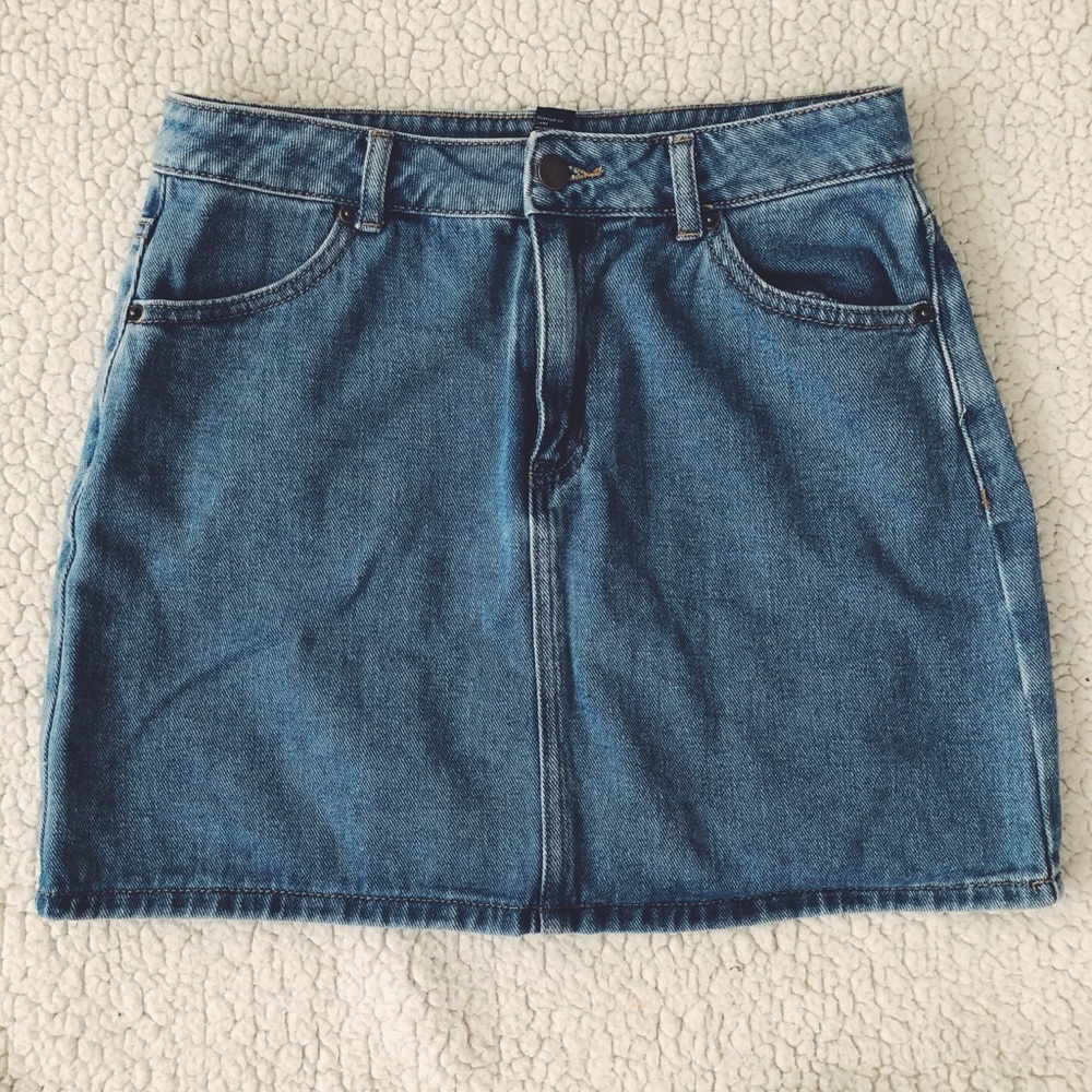 Denim mini skirt